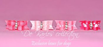 Set Puppy bows Pink