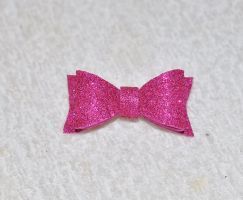   Vintage bows "Super" waterproof  Glitter bows series "Super" pink