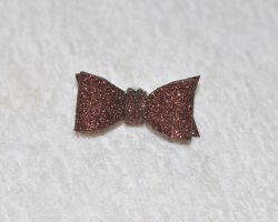 Vintage bows "Super" waterproof Glitter bows series "Super" chocolate