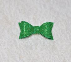 Vintage bows "Super" waterproof Glitter bows series "Super" green