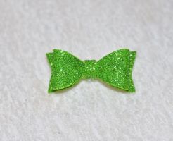   Vintage bows "Super" waterproof  Glitter bows series "Super"  light  green