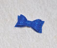   Vintage bows "Super" waterproof  Glitter bows "Super blue