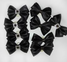 Vintage Show bows for yorkie Violetta&Satin