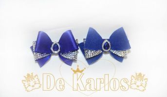 Бантик цветной Vintage Blue star