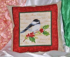 Pillow "Christmas bird  2 "