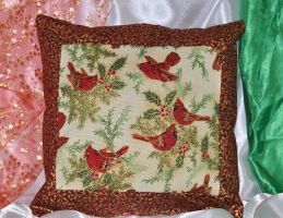 pillow "Golden Bird"