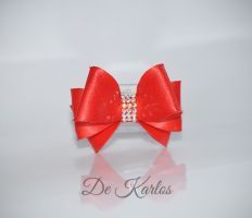 Vintage bows Simple line Crystal AB