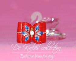 Show bows for dogs with rhinestones 1154