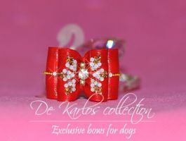 Show bows for dogs with crystal 1155