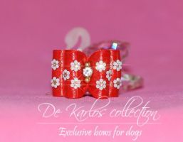 Show bows for dogs with crystal 1156