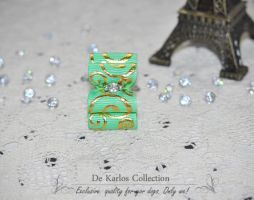 Show bows Turquoise  Gold 1225