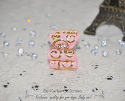 Show bows pink golg 1228