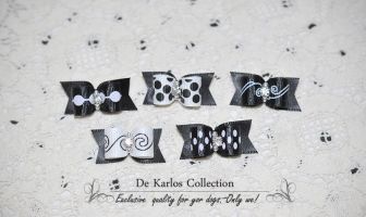 Set Puppy bows Black&White 21