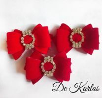 Vintage Show bows Red Gold