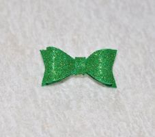   Vintage bows "Super" waterproof  Glitter bows series "Super"   green
